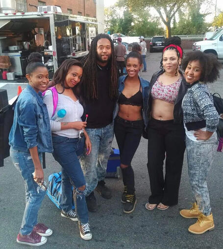 WIZZY BANDZ ON SET OF DC NOIR